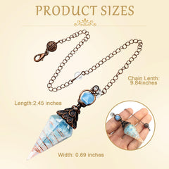 Hex-point grip on the Aquamarine pendulum supports secure, comfortable use.