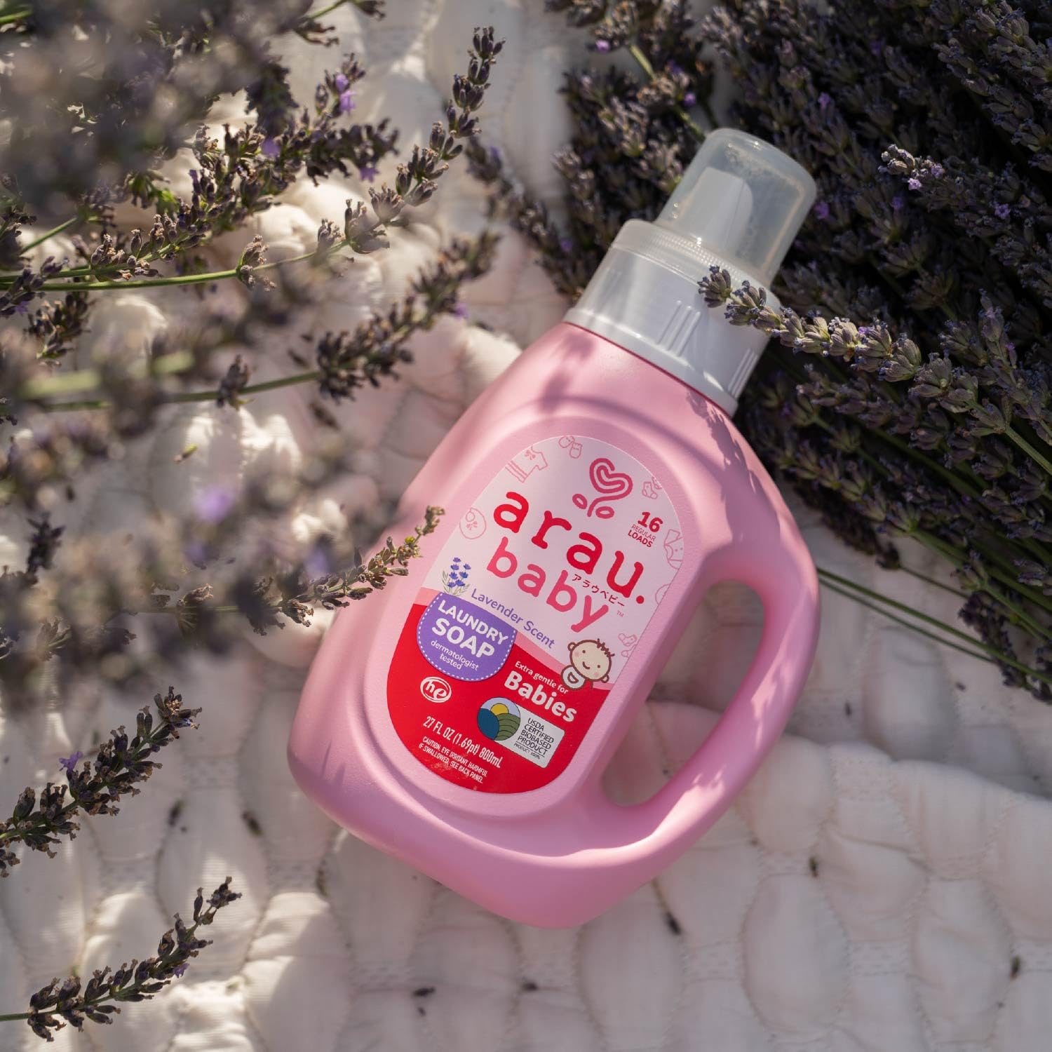 Arau Baby soap safely cleans cloth diapers and baby accessories.