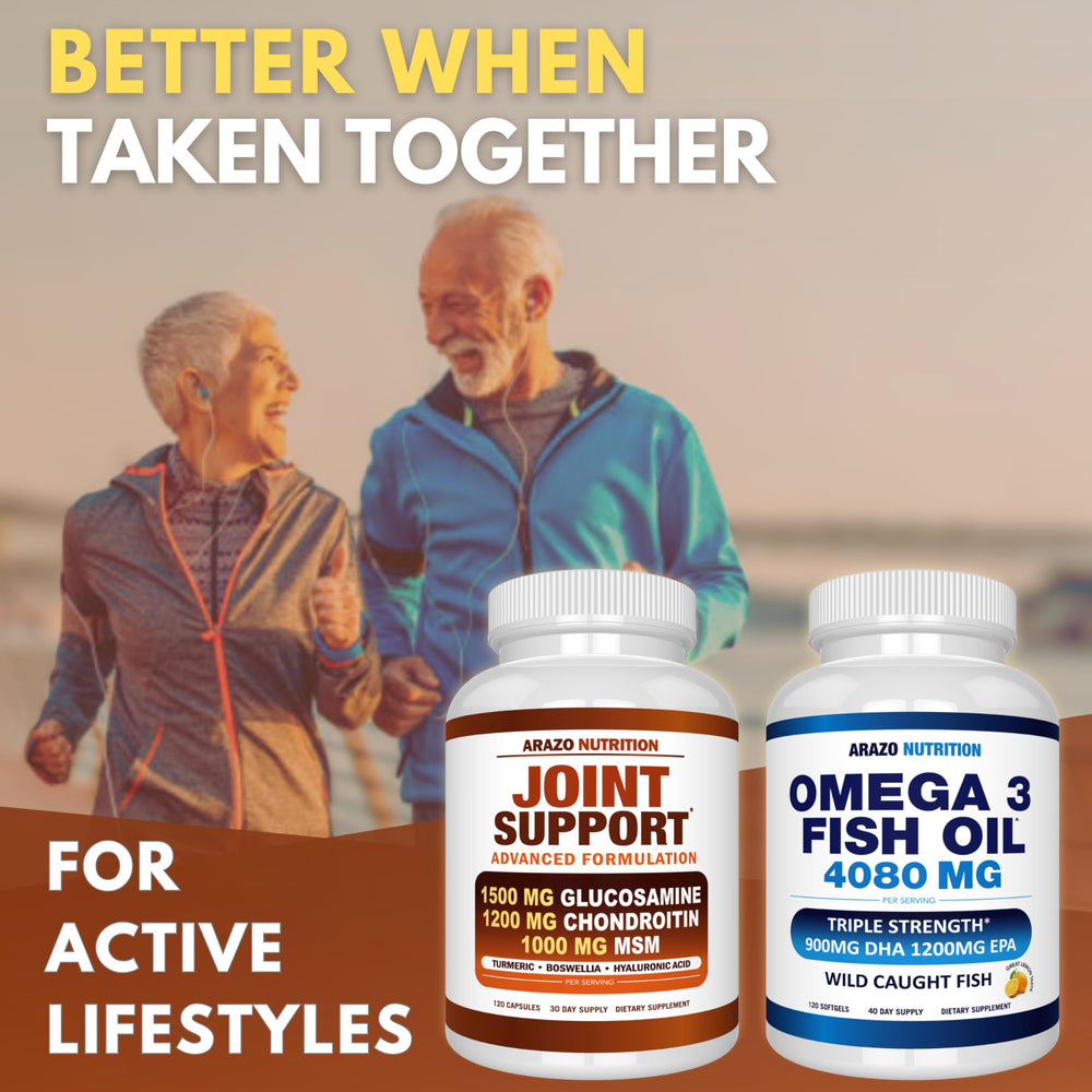 Arazo Nutrition back and hip joint capsules in package for everyday supplementation.