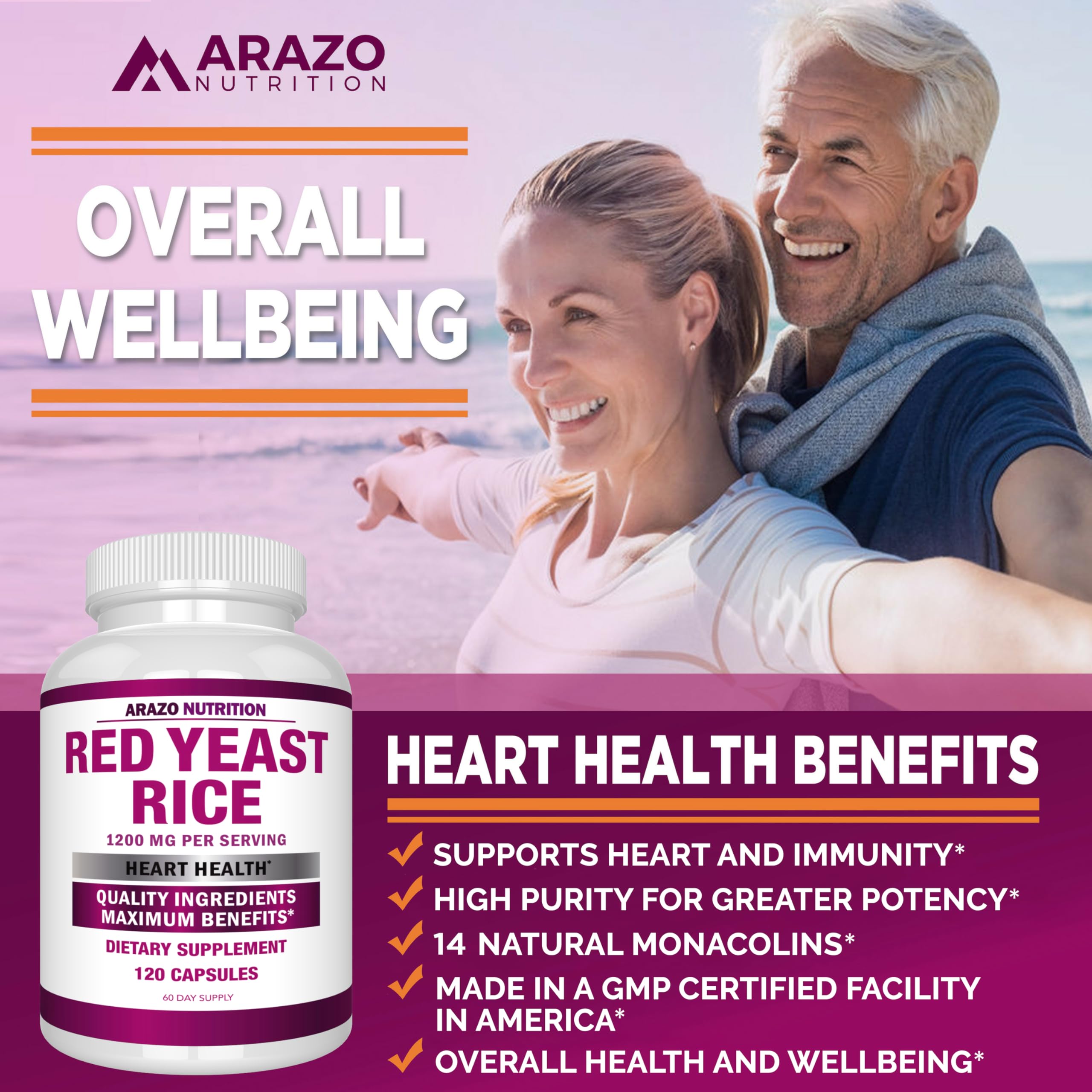 Arazo Nutrition Citrinin-free label highlighting a cleaner red yeast rice option.