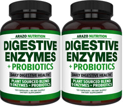 Arazo Nutrition Digestive Enzymes bottle for convenient daily digestion support