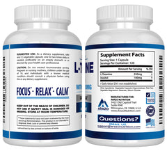 Arazo Nutrition L-Theanine 250mg label shows per-pack contents and ingredients.