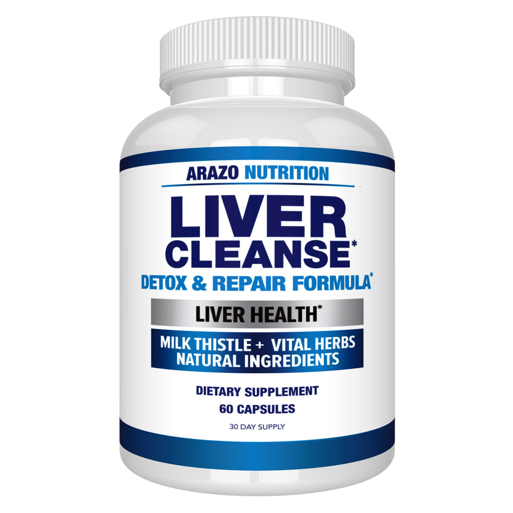Arazo Nutrition Liver Cleanse bottle with herbal blend for liver support.