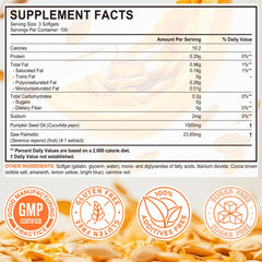 Arbcrn virgin pumpkin seed oil softgels close-up for easy absorption