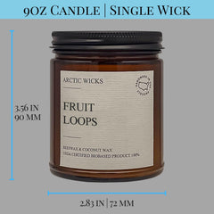 Arctic Wicks candle with beeswax-coated wick for premium quality in amber glow.