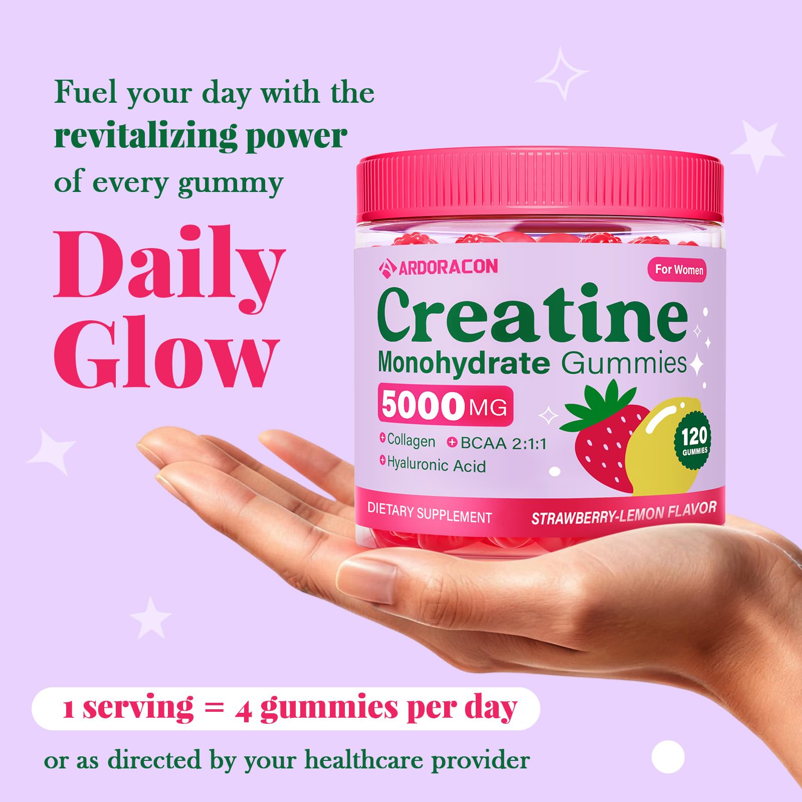 ARDORACON formula includes vitamin D3 and iron for energy support.