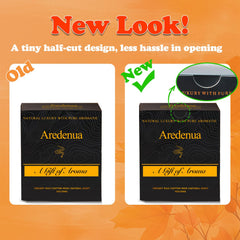 Aredenua amber jar candle with classic label suits vintage holiday decor.