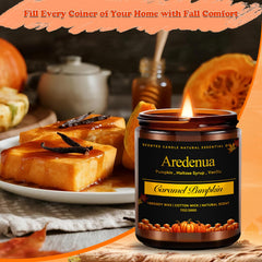 Aredenua amber-glass jar with classic label enhances seasonal décor.