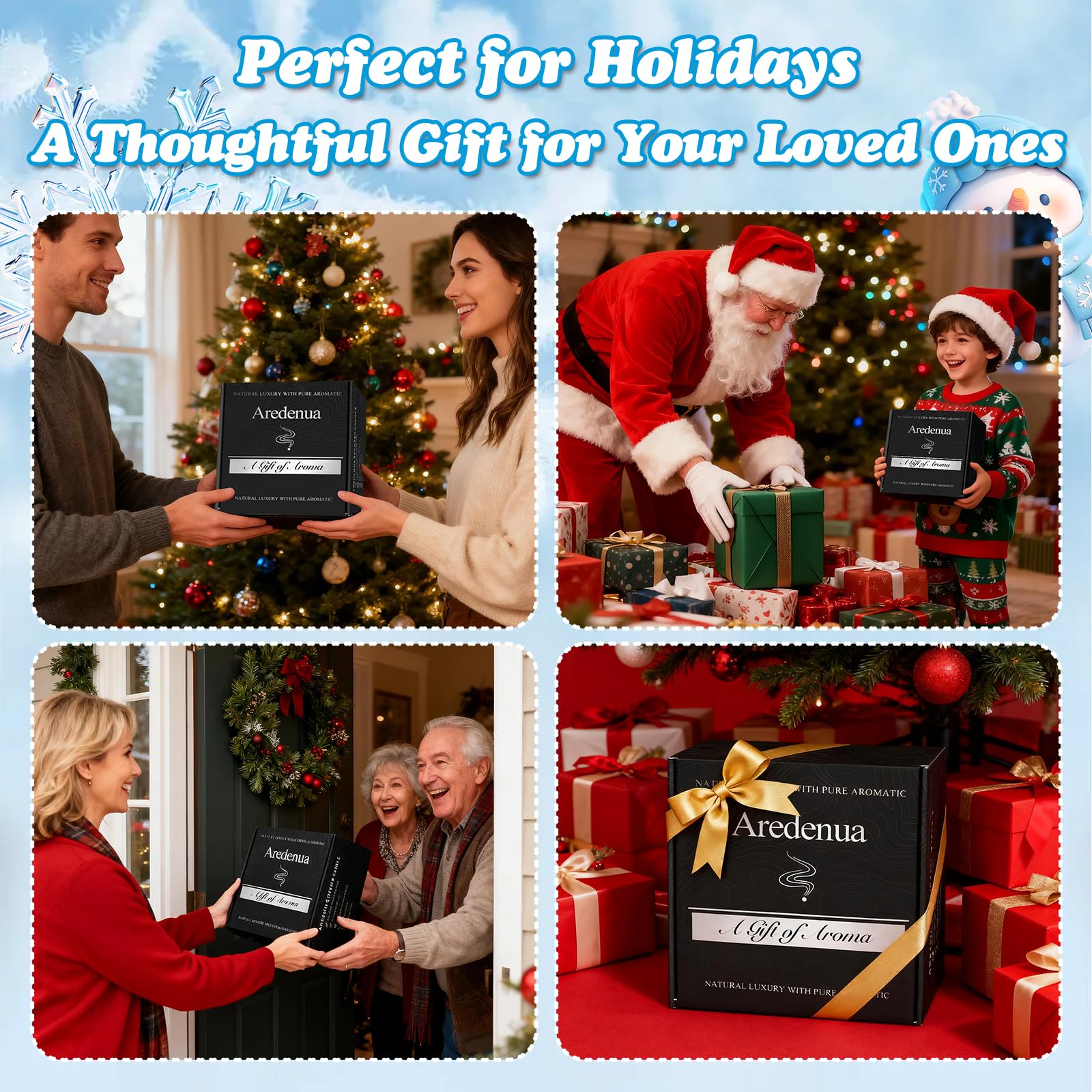 Aredenua Gift Box Holiday Candles presented for thoughtful gifting.