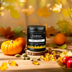 Aredenua hand-poured candle in a small-batch setting showcasing craftsmanship