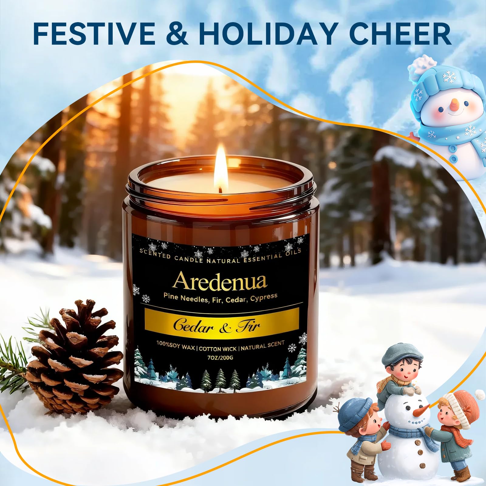 Aredenua holiday gift-ready candle perfect for celebrations.