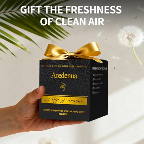Aredenua Salted Caramel Candle 7oz size ideal for travel or small rooms.