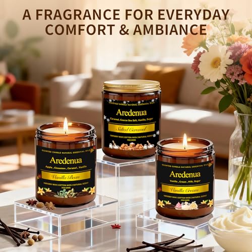 Aredenua Salted Caramel Candle gift-ready packaging suggests thoughtful present for occasions.