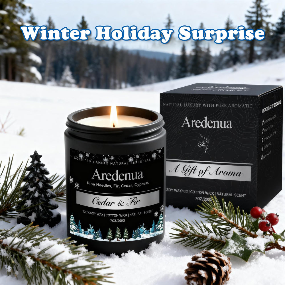 Aredenua soy-wax candle burns cleanly with low smoke for relaxing nights.