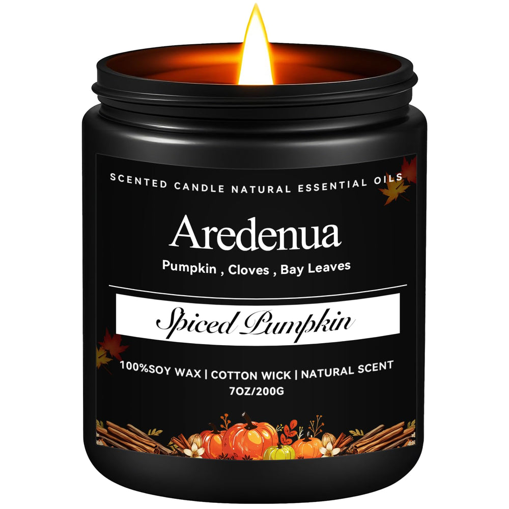 Aredenua Spiced Pumpkin Candle reusable glass jar after use