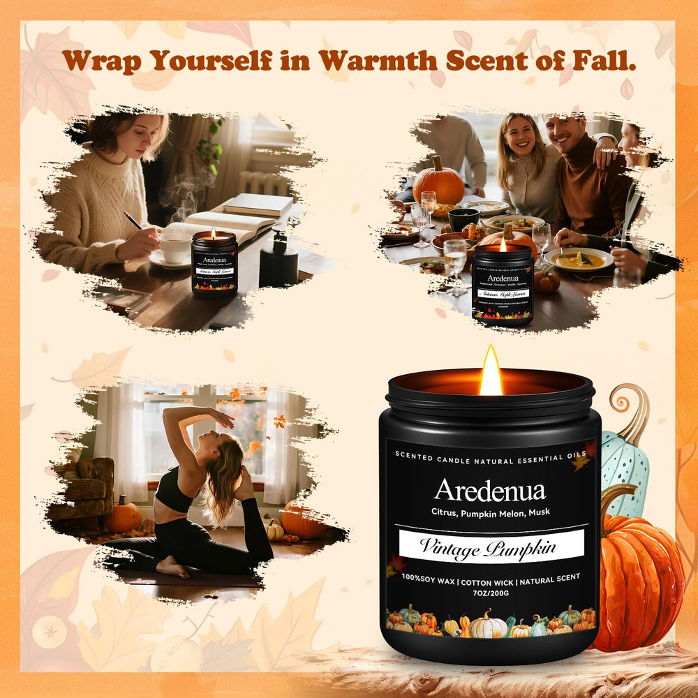 Aredenua Vintage Pumpkin Candle fits any room to create warmth.