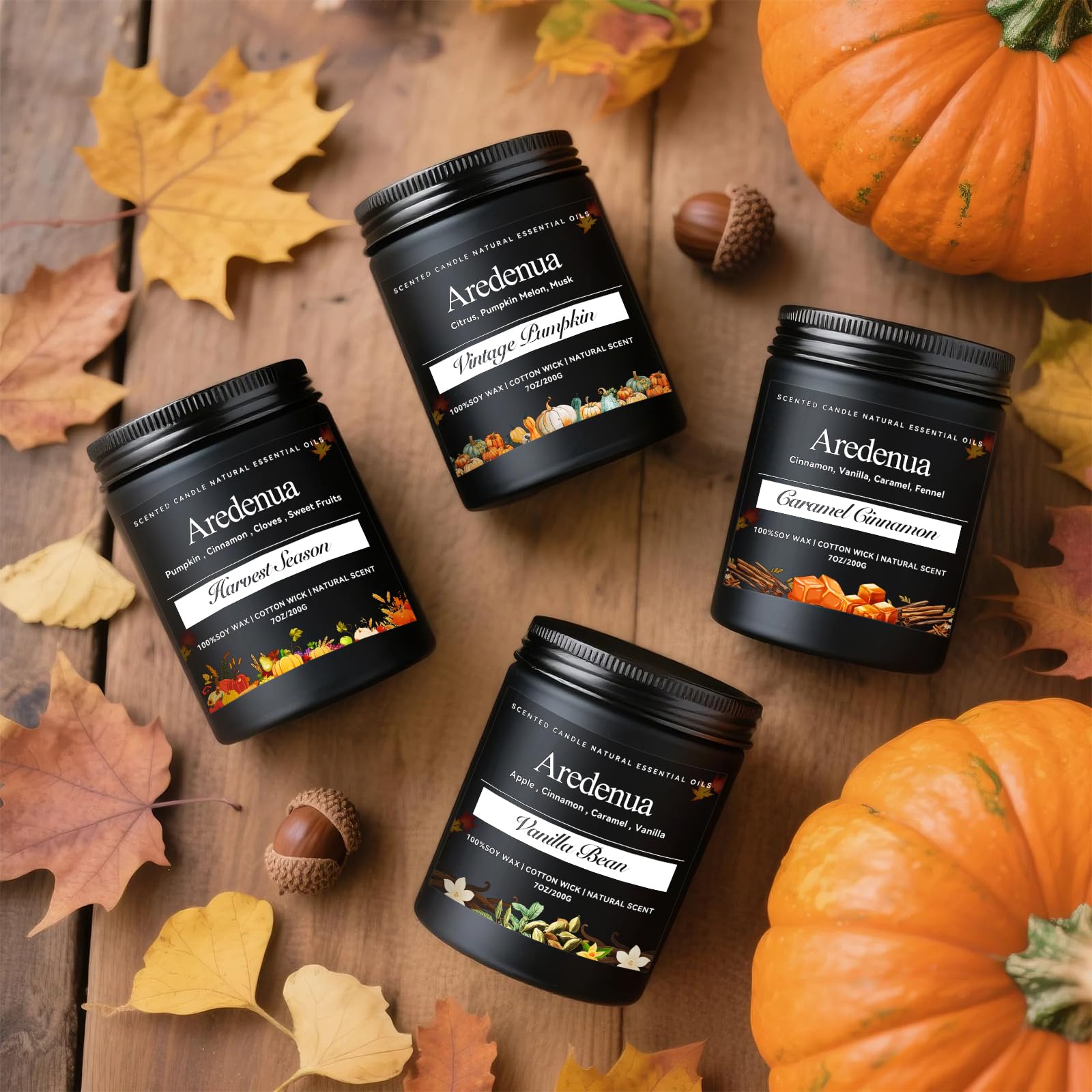 Aredenua Vintage Pumpkin Candle hand-poured in small batches.