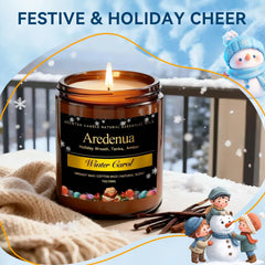Aredenua Warm Cashmere Candle with lead-free wick ensures steady, soot-free flame.