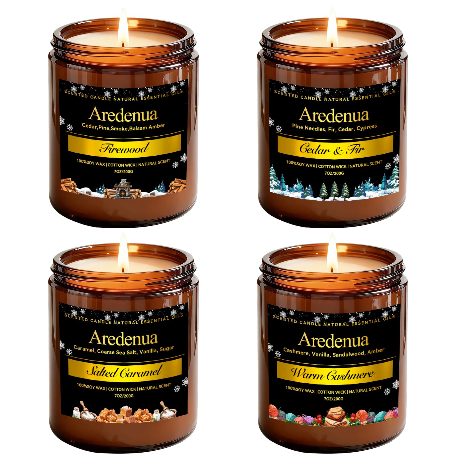 Non-toxic soy wax with lead-free cotton wick for safe home fragrance.