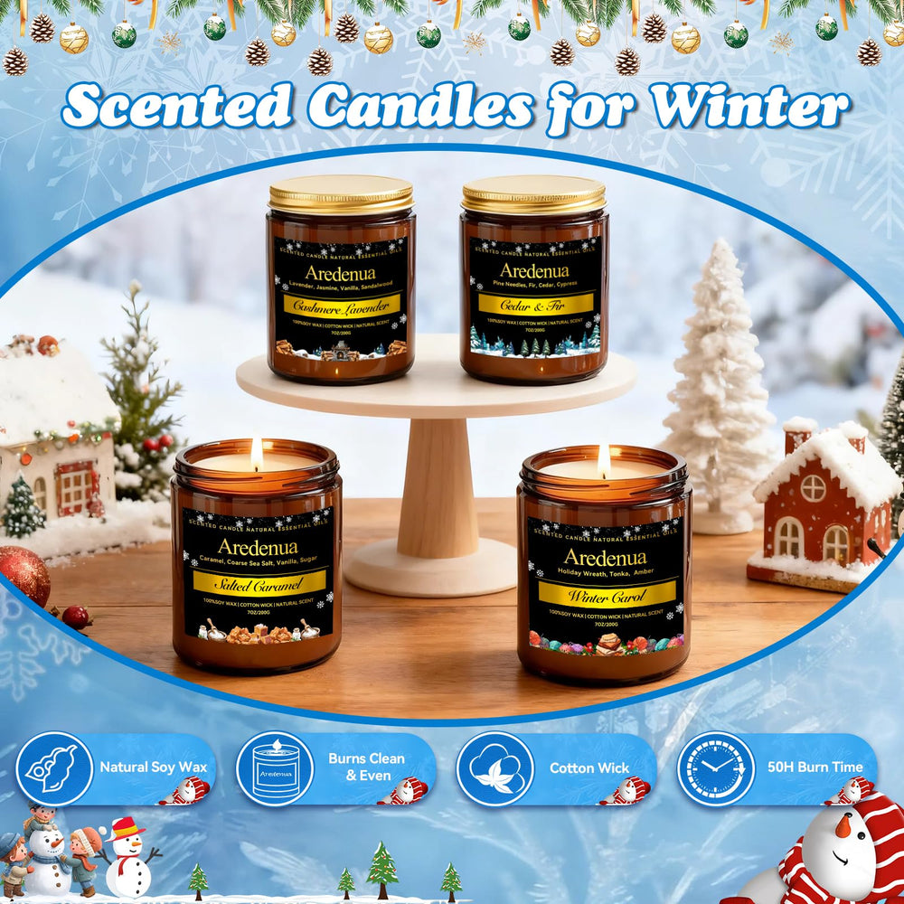 Aredenua Warm Cashmere candle in a jar, soft luxe scent for relaxing evenings.