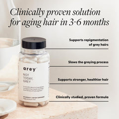 Arey Not Today Grey capsules daily — two capsules per day for convenient use.