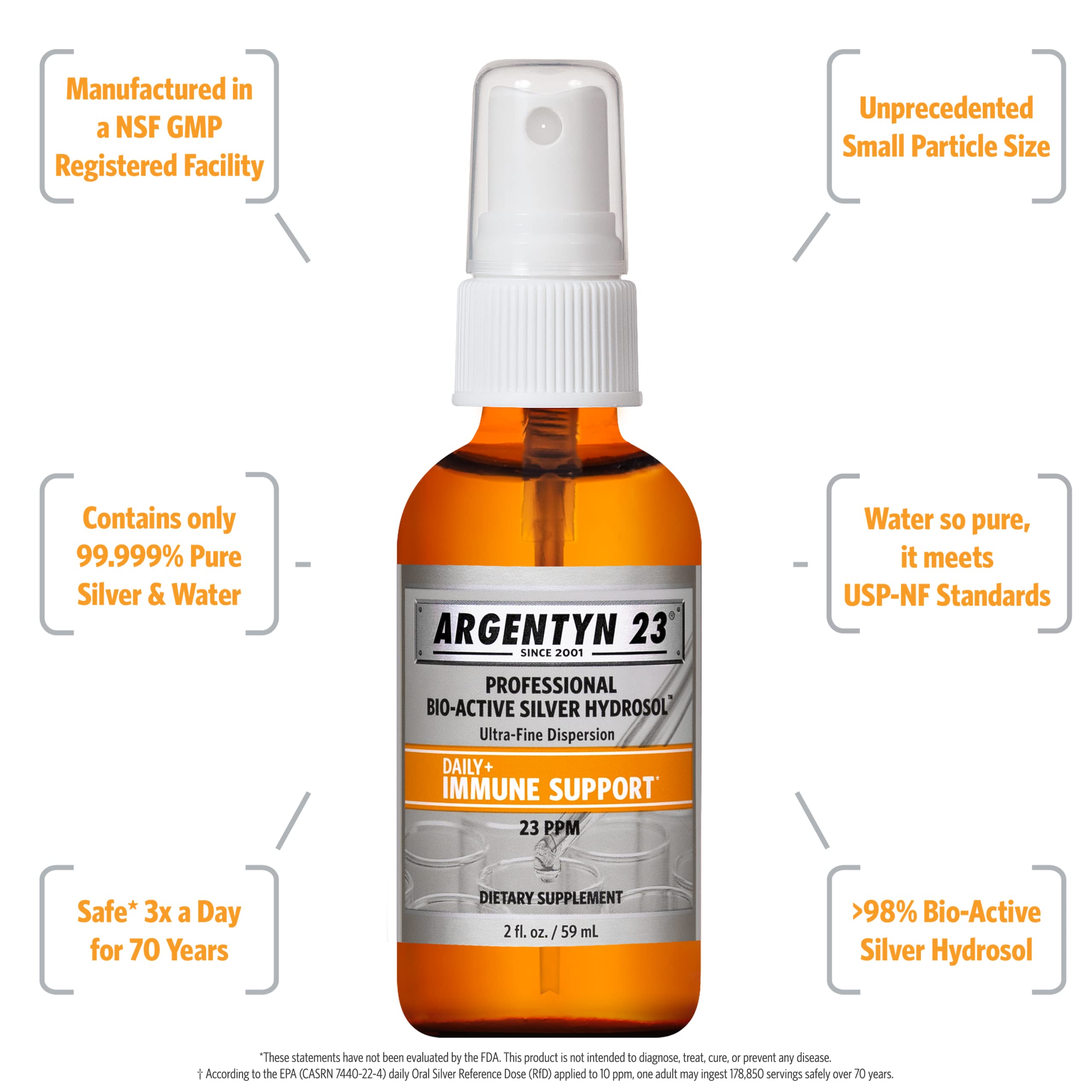 Argentyn 23 fine-mist spray demonstrates easy-to-use delivery.