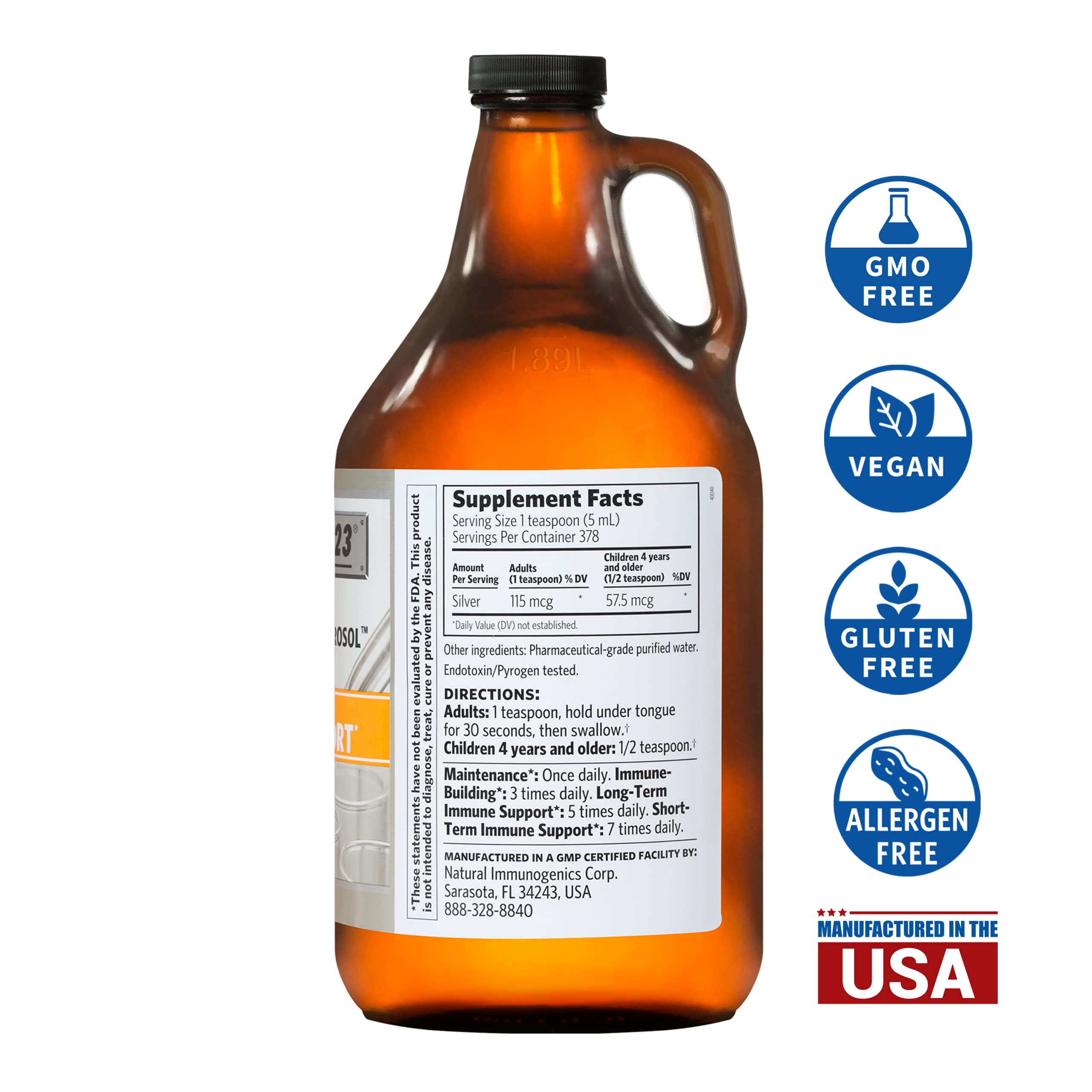 Argentyn 23 pour action with twist top demonstrates convenient dosing.