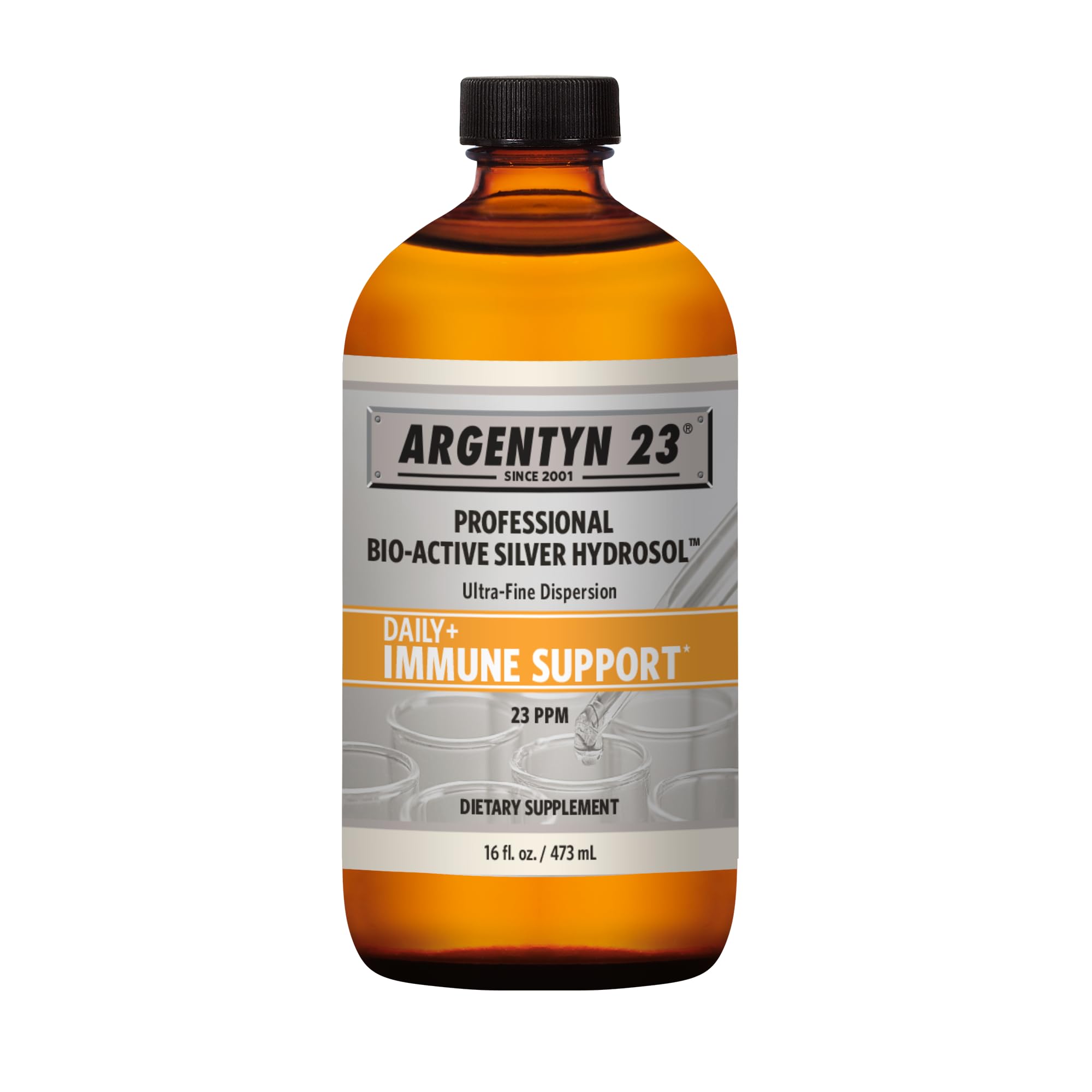 Argentyn 23 professional immune support bottle pour enabling easy daily dosing