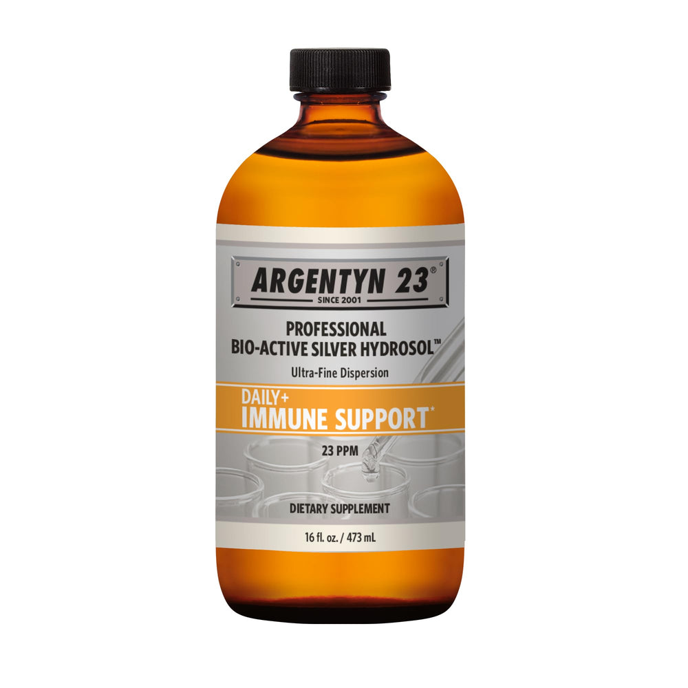Argentyn 23 professional immune support bottle pour enabling easy daily dosing