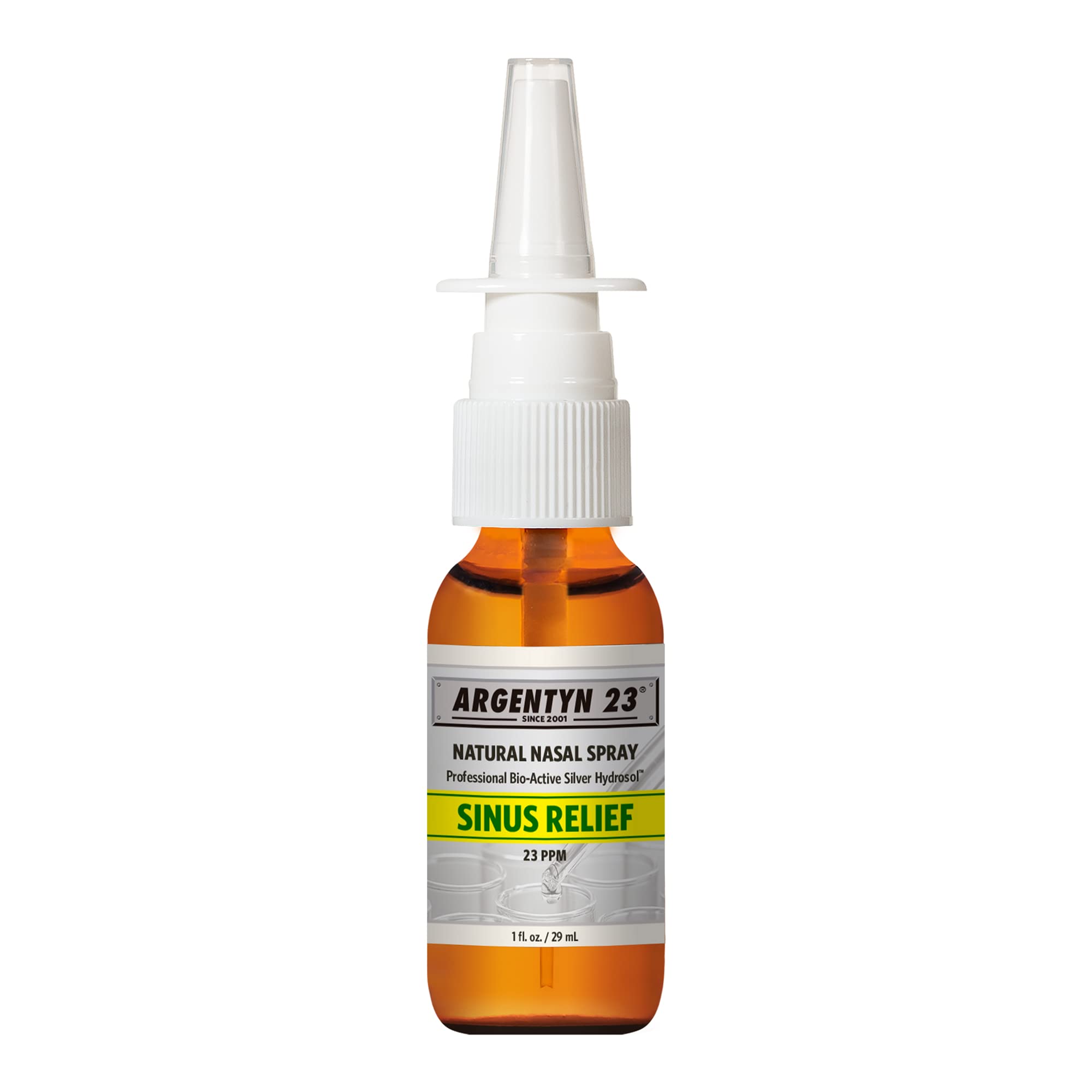 Argentyn 23 sinus relief nasal spray bottle for clear breathing and sinus balance