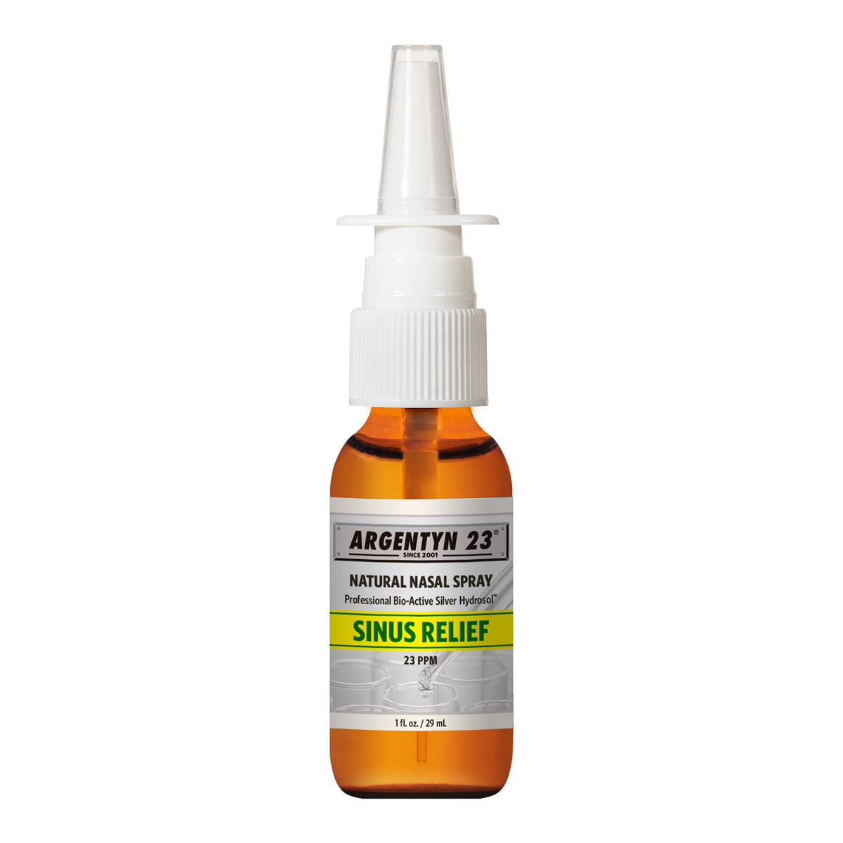 Argentyn 23 sinus relief nasal spray bottle for clear breathing and sinus balance