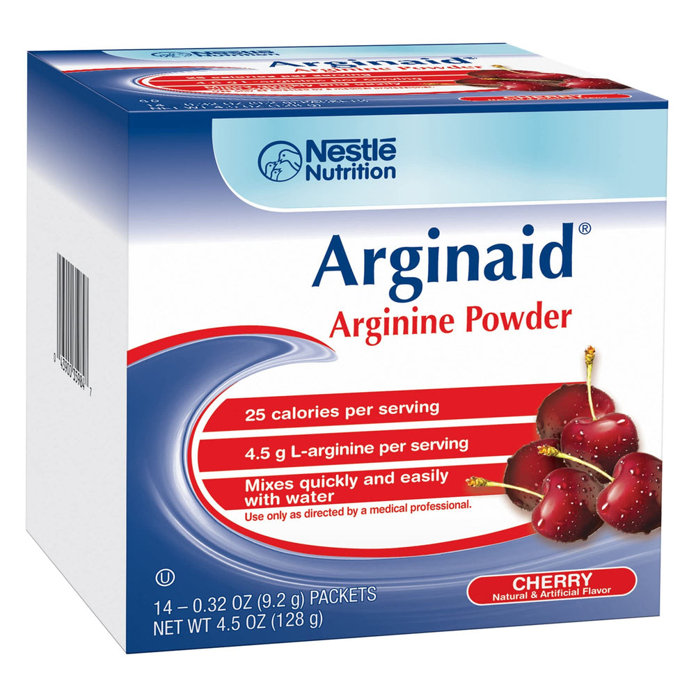 Arginaid Cherry 9.2g bottle ready for daily, calorie-conscious use.