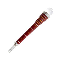Arham Crystal wooden healing wand with a 6-inch ball promotes chakra balance.