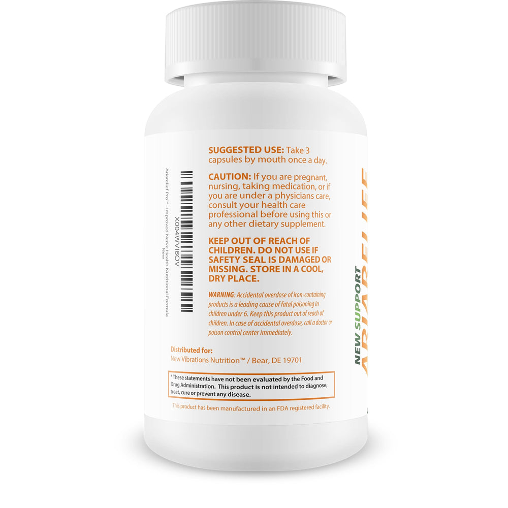 Ariarelief Pro label closeup with ingredients and quality cues