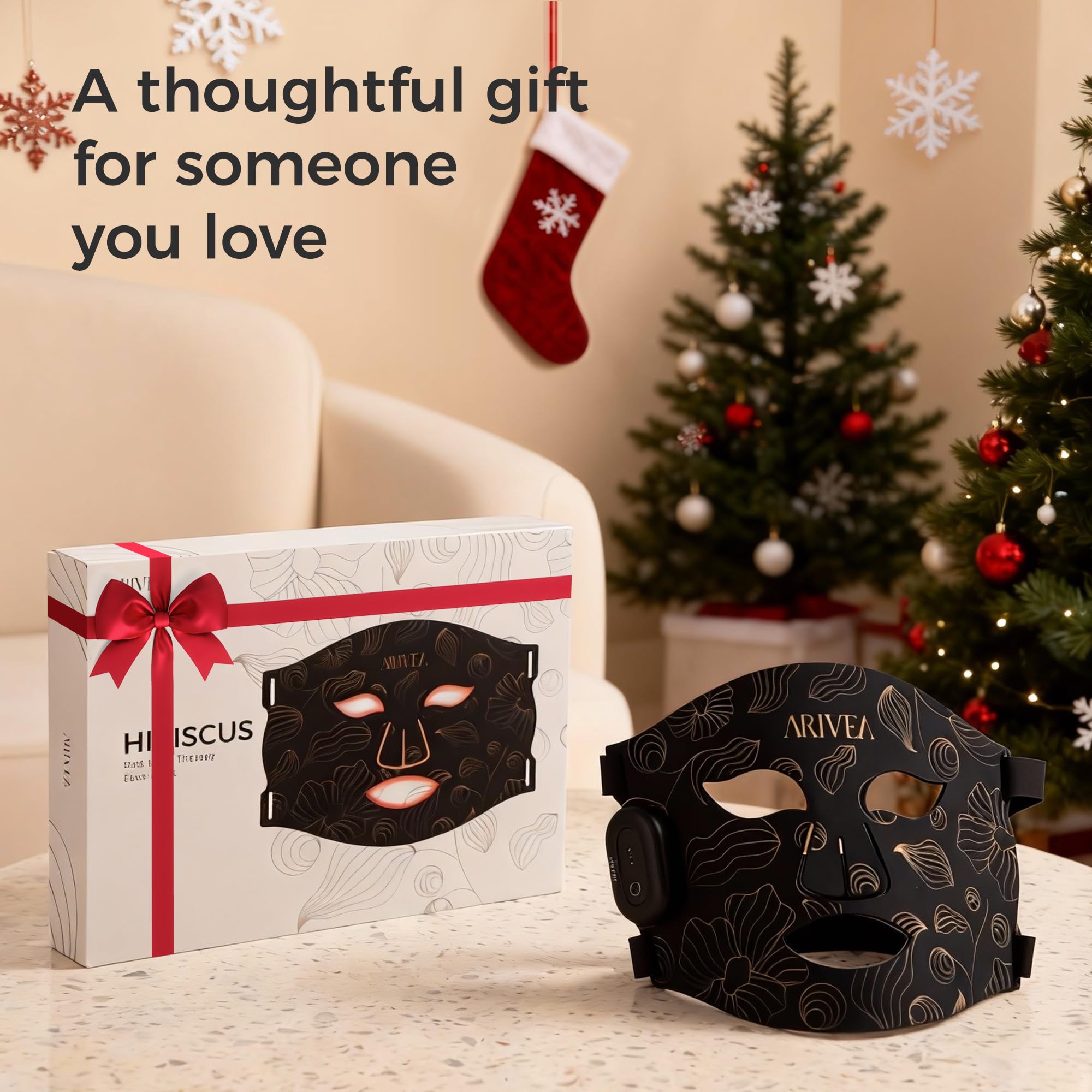 ARIVEA portable light therapy mask designed for on-the-go use.