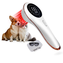 Ariysah red light LLLT for dog paw treatment and pain relief.