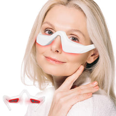 Ariysah red light therapy glasses front view for hands-free daily eye rejuvenation.