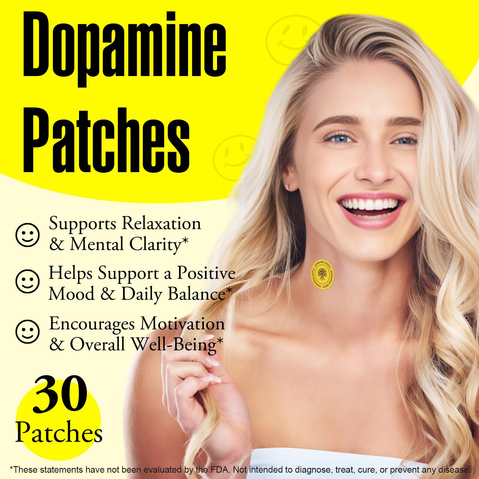 Arkture Dopamine Patches worn on the arm for discreet mood support