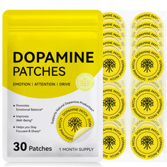 Arkture Dopamine Patches pack shot showing a month supply of plant-based mood support patches