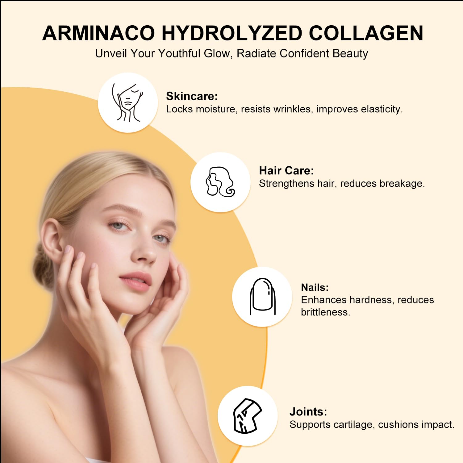 ARMINACO Collagen Gummies with vitamins and biotin for absorption support.