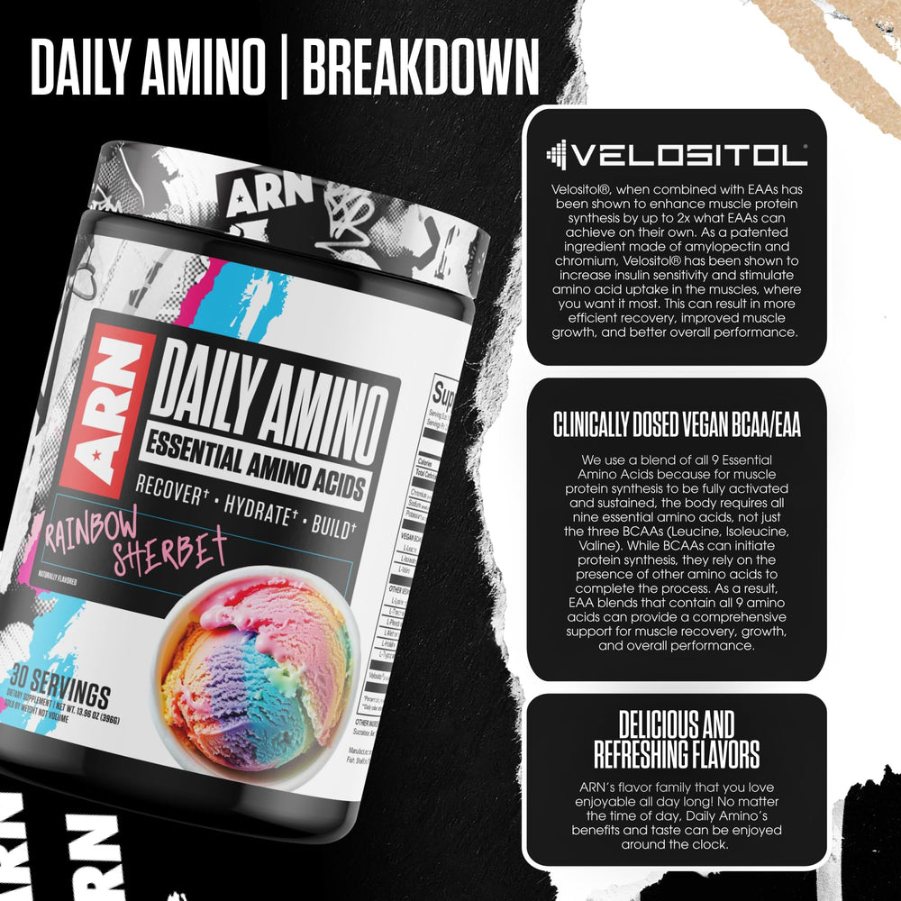 Arms Race ARN Daily Amino scoop-dispense, easy serving for workouts.