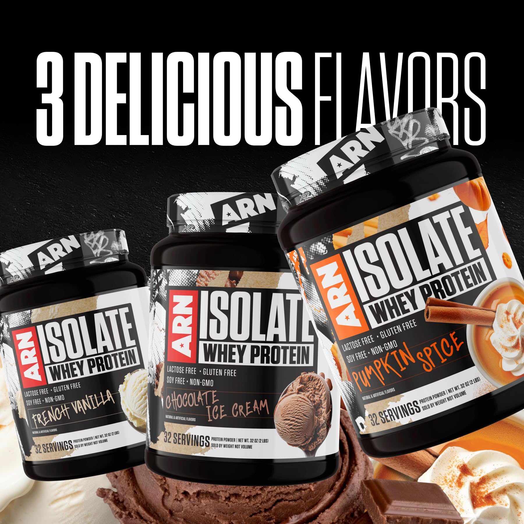 ARN Isolate macro panel emphasizes low carb per serving.