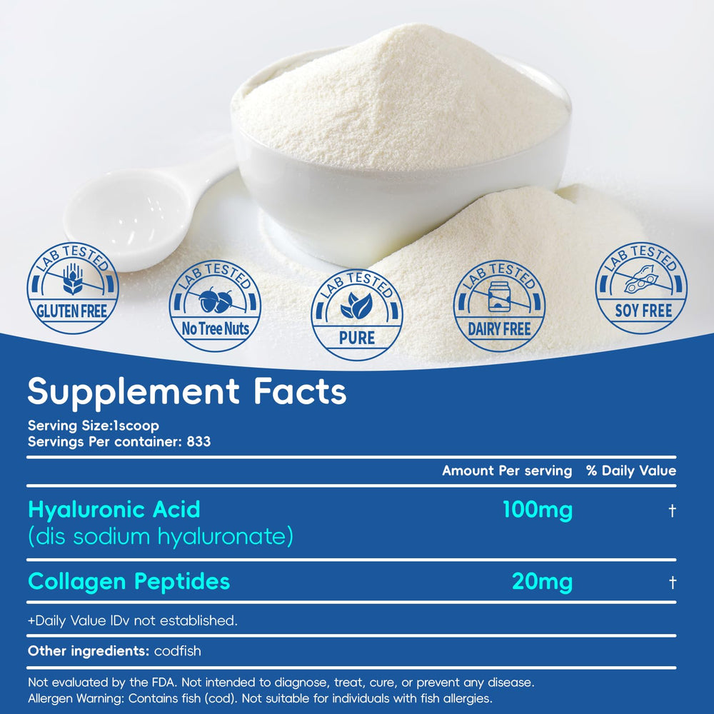 Arofum Hyaluronic Acid Powder dissolving in water for smooth blending.