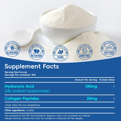 Arofum Hyaluronic Acid Powder dissolving in water for smooth blending.