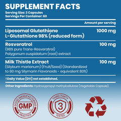 Arofum liposomal glutathione capsules ready for daily wellness routine.
