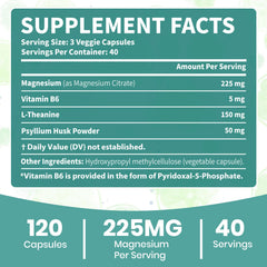 Arofum magnesium citrate capsules label closeup highlighting vegan formula.