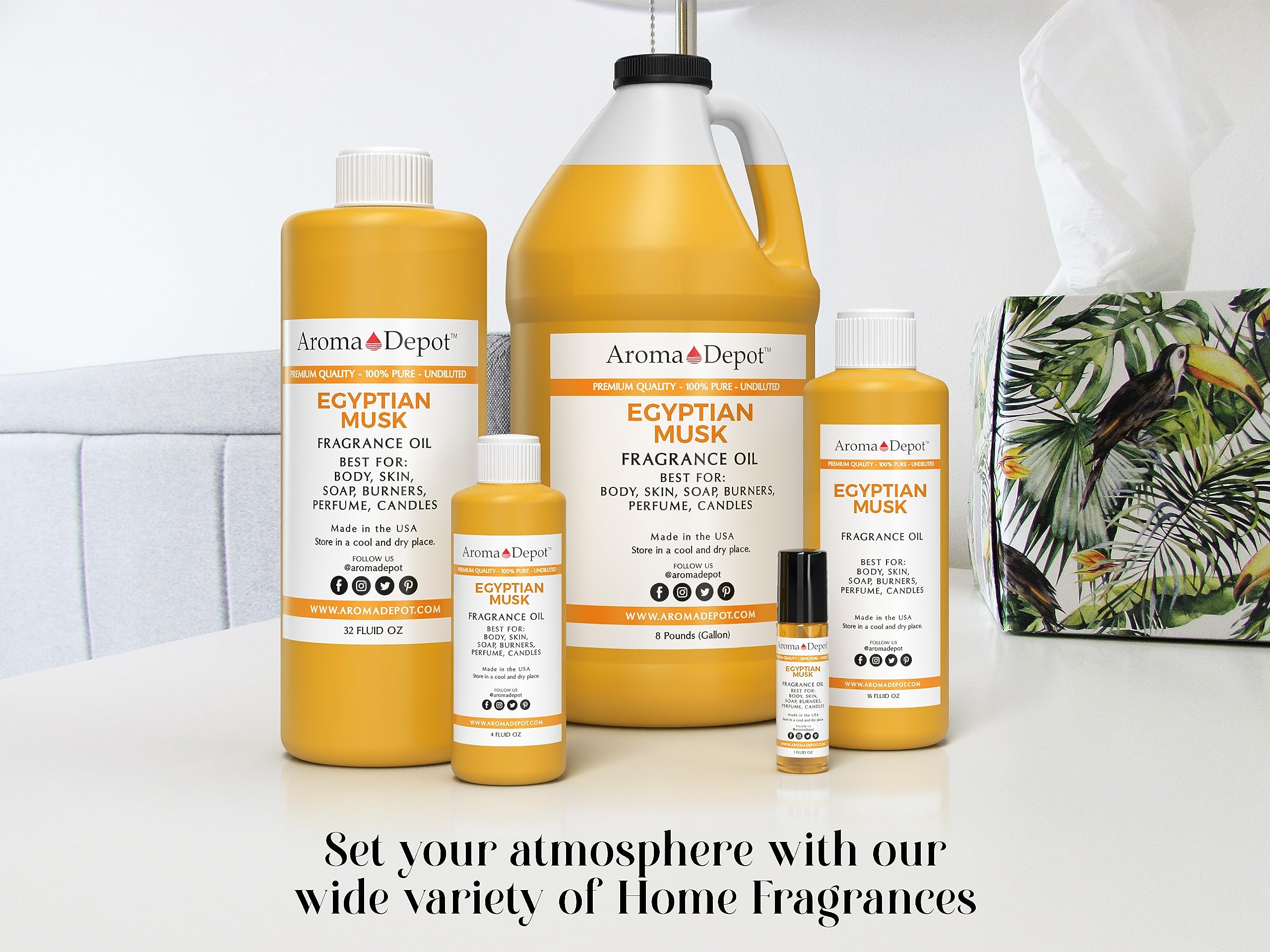 Application on wrists or neck with Aroma Depot musk roll-on for all-day aroma.