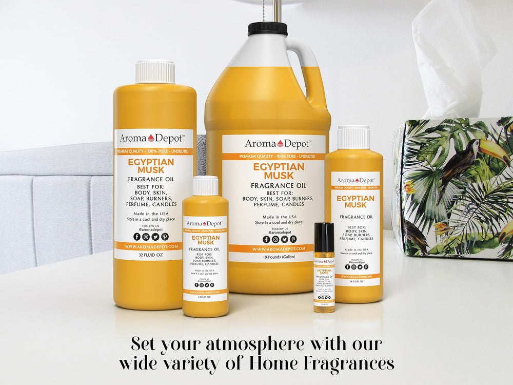 Application on wrists or neck with Aroma Depot musk roll-on for all-day aroma.