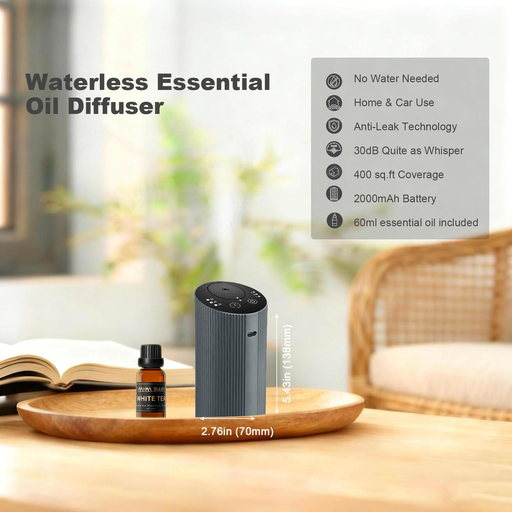 Aroma Diary diffuser with touchscreen for quick fragrance control.