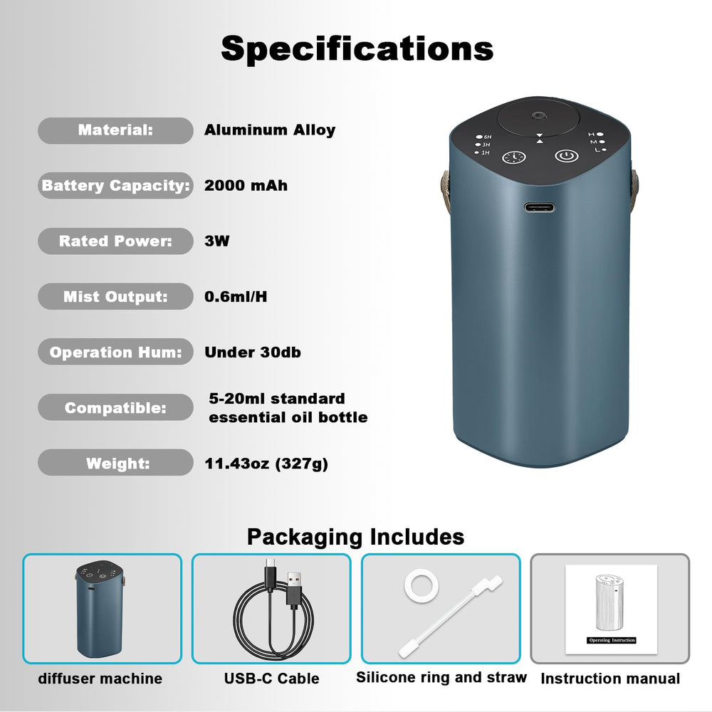 A Aroma Diary waterless diffuser with compact design fits anywhere and reduces clutter.